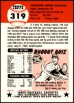 1953 Topps Archives #319 Ted Williams<br />BT53-AW 319<br /><a class='button AddToCart' data-ajax='true' data-ajax-mode='replace' data-ajax-update='#cart-info' href='/AddToCart?itemId=7095812&quantity=1&type=0'>Add To Cart</a>
