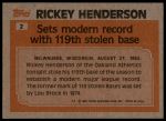 1983 Topps #2  -  Rickey Henderson Record Breaker<br />ST01 06 8789<br /><a class='button AddToCart' data-ajax='true' data-ajax-mode='replace' data-ajax-update='#cart-info' href='/AddToCart?itemId=7098864&quantity=1&type=0'>Add To Cart</a>
