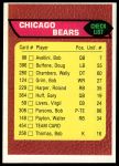 #454 Bears Team Checklist  