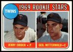 #491 Twins Rookies George Mitterwald / Jerry Crider Yellow Name 