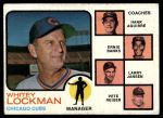 #81 Cubs Leaders Whitey Lockman / Hank Aguirre / Ernie Banks / Larry Jansen / Pete Resier Solid Background 