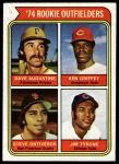 #598 Rookie Outfielders Ken Griffey / Dave Augustine / Steve Ontiveros / Jim Tyrone 