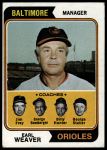 #306 Orioles Leaders Earl Weaver / George Bamberger / Jim Frey / Billy Hunter / George Staller 