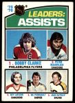#2 Assists Leaders Bobby Clarke / Peter Mahovlich / Guy LaFleur / Gil Perreault / Jean Ratelle 