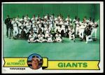 #356 Giants Team Checklist Joe Altobelli 