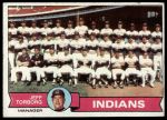 #96 Indians Team Checklist Jeff Torborg 