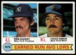 #7 ERA Leaders Ron Guidry / Craig Swan 