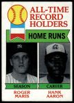 #413 All-Time Record Holders - Home Runs Roger Maris / Hank Aaron 