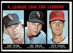 #233 AL ERA Leaders Steve Hargan / Joel Horlen / Gary Peters 