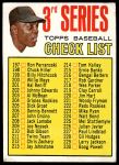 #191 Checklist 3 Willie Mays 