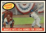 #461 Hits 42nd Homer for Crown Mickey Mantle 