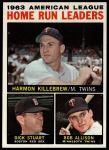 #10 AL HR Leaders Harmon Killebrew / Bob Allison / Dick Stuart 