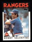 #261 Rangers Team Checklist Bobby Valentine 