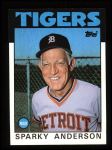 #411 Tigers Team Checklist Sparky Anderson 