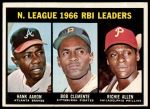 #242 NL RBI Leaders Hank Aaron / Rich Allen / Roberto Clemente 