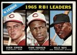 #219 NL RBI Leaders Willie Mays / Frank Robinson / Deron Johnson 